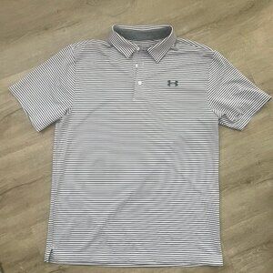 Under Armour Heat Gear Men's Medium Striped Collared Shirt